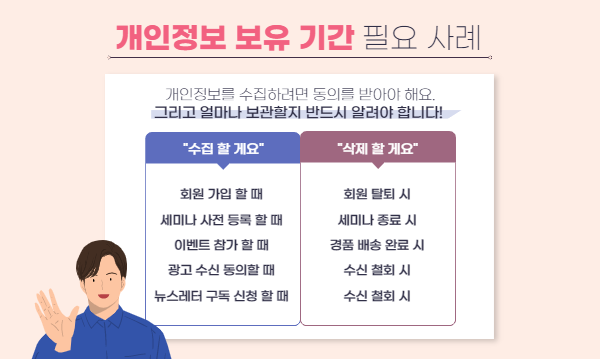 개인정보 보유기간 필요 사례